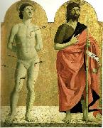 Piero della Francesca sts sebastian and john the baptist from the polyptych of the misericordia oil painting